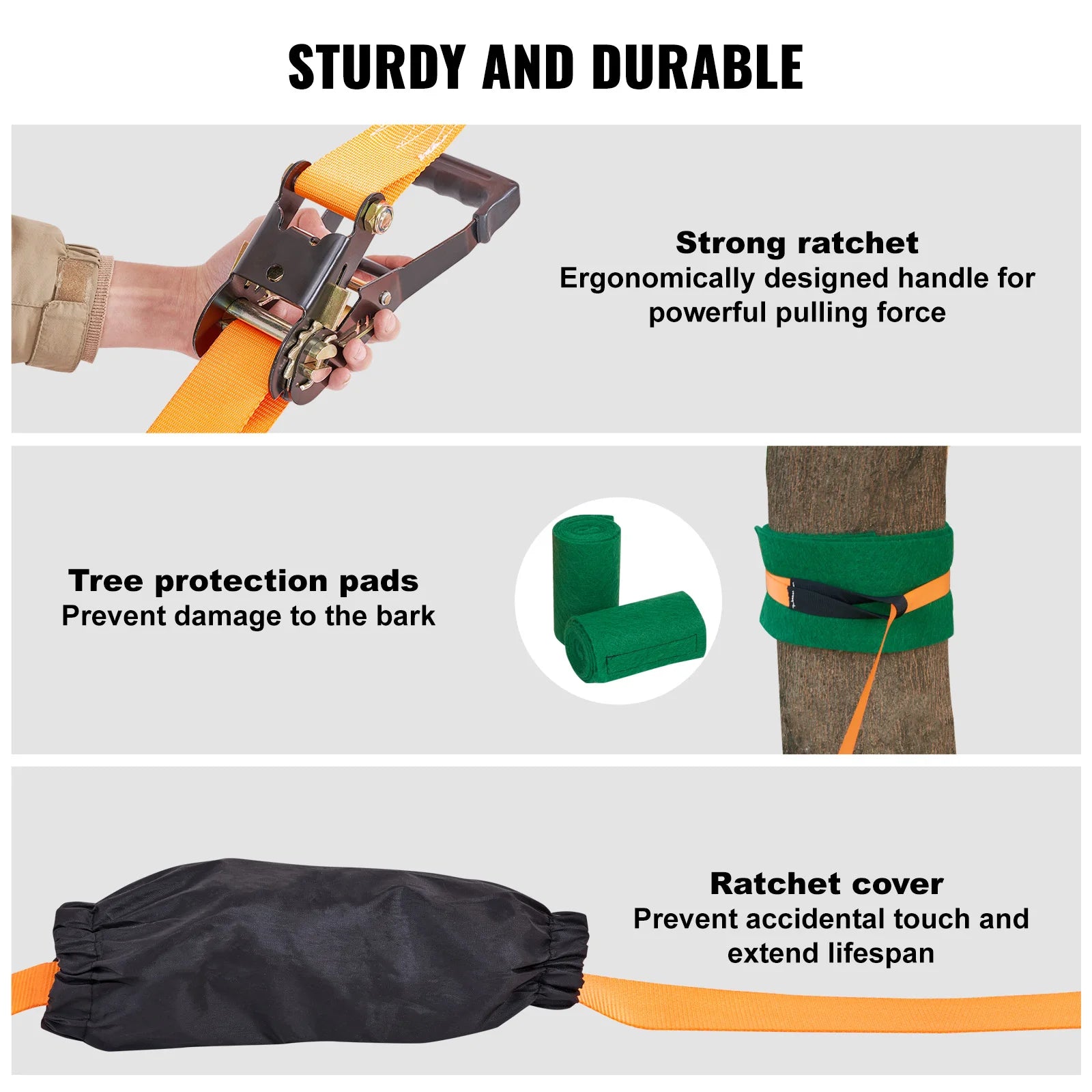 Slackline Kit with Training Line Backyard Balance Training Set for Kids & Adults