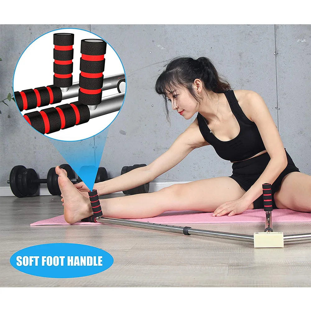3 Bar Adjustable Leg Stretcher – Stainless Steel Split Stretching Machine with 9 Hole Adjustment