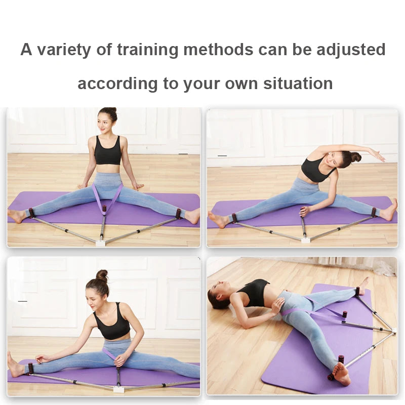 3 Bar Adjustable Leg Stretcher – Stainless Steel Split Stretching Machine with 6 Hole Adjustment