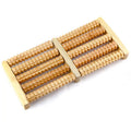 Wooden Foot Massager Roller – Manual Reflexology Stress Relief Massage Tool