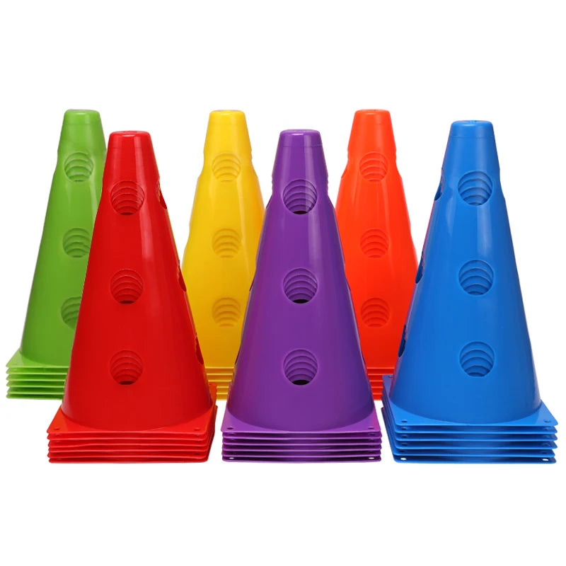 12-Pack Durable Agility Training Cones – Football & Sports Marker Cones for Speed, Coordination & Drills
