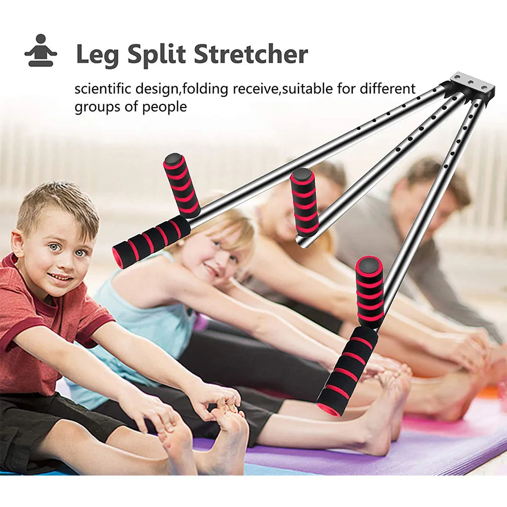 3 Bar Adjustable Leg Stretcher – Stainless Steel Split Stretching Machine with 6 Hole Adjustment