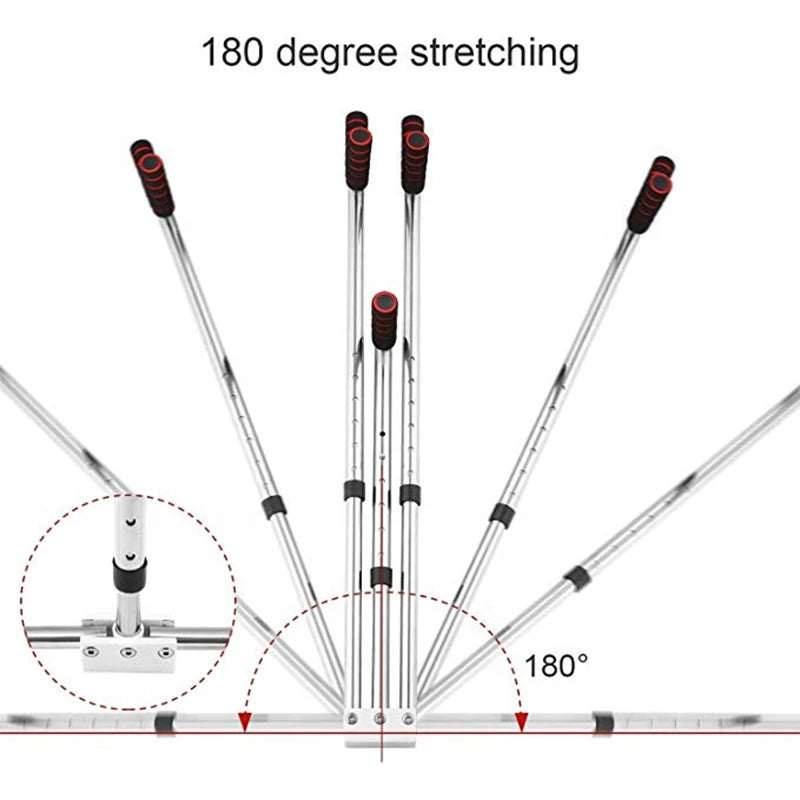 3 Bar Adjustable Leg Stretcher – Stainless Steel Split Stretching Machine with 6 Hole Adjustment