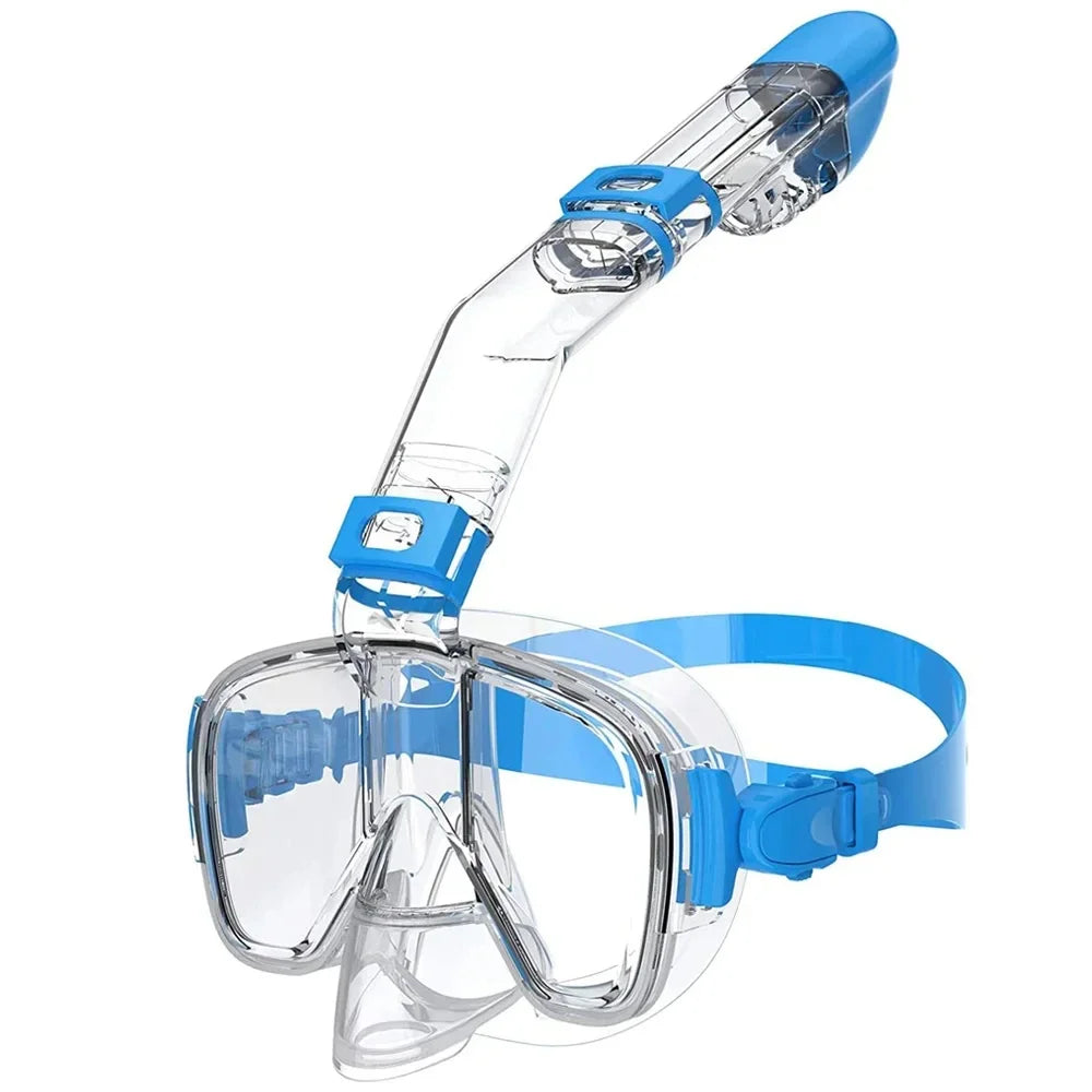 Half Face Snorkeling Mask Set Anti-Fog Scuba Diving Swimming Mask for Adults