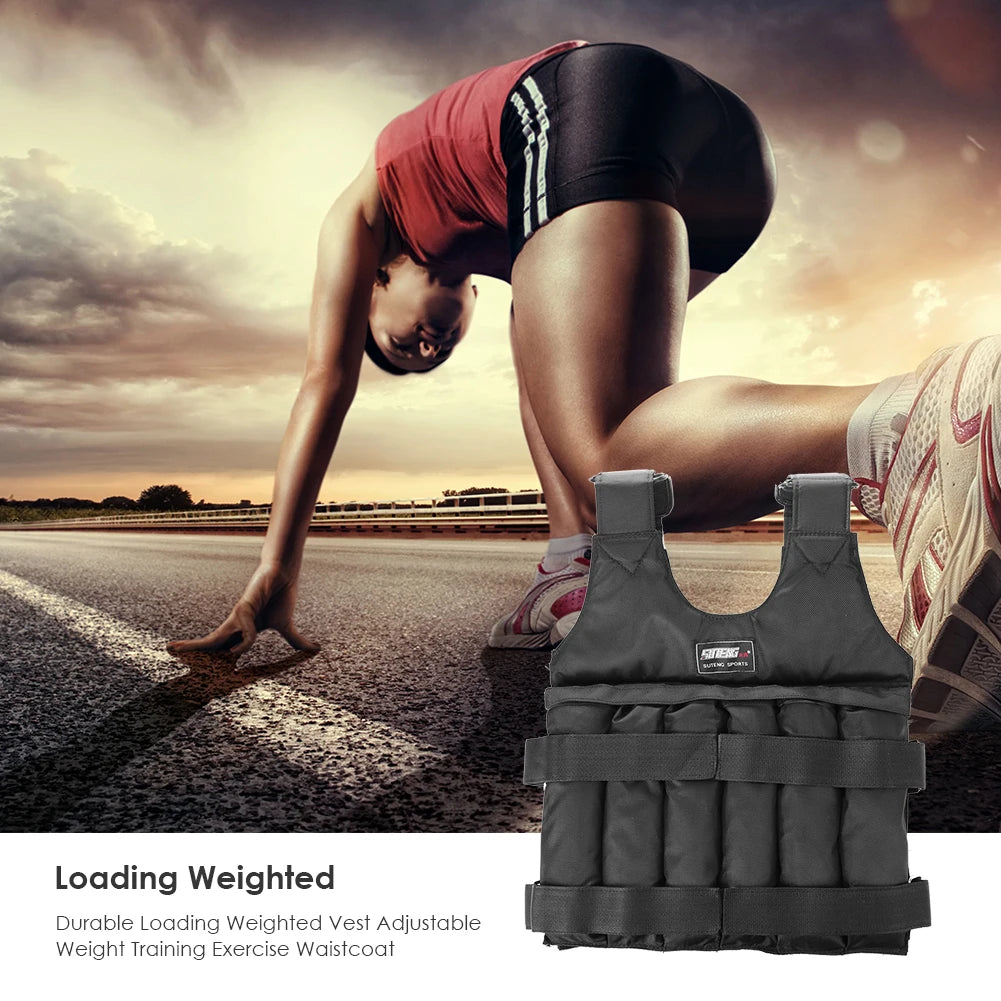 3–35kg Adjustable Weighted Vest – Durable Load Training Fitness Vest
