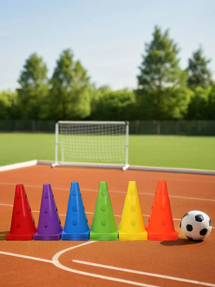 12-Pack Durable Agility Training Cones – Football & Sports Marker Cones for Speed, Coordination & Drills